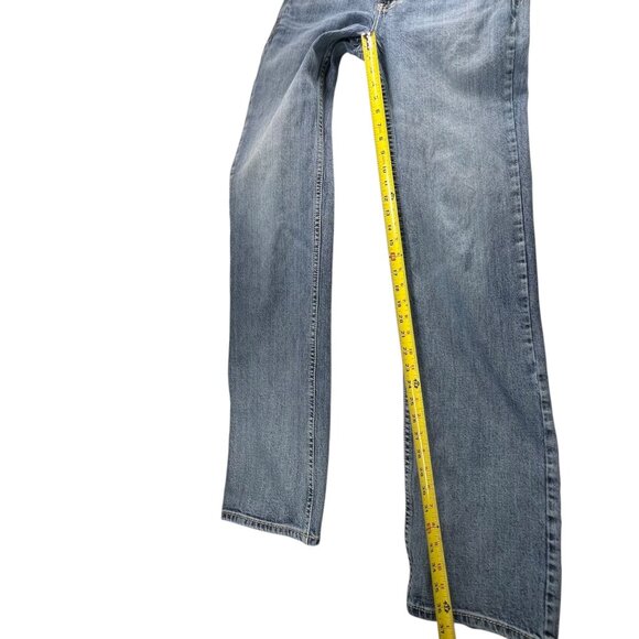 Rank 45 Mens Denim Jeans 32x34 Straight Leg Classic Cowboy Medium Wash Stretch - Picture 16 of 16
